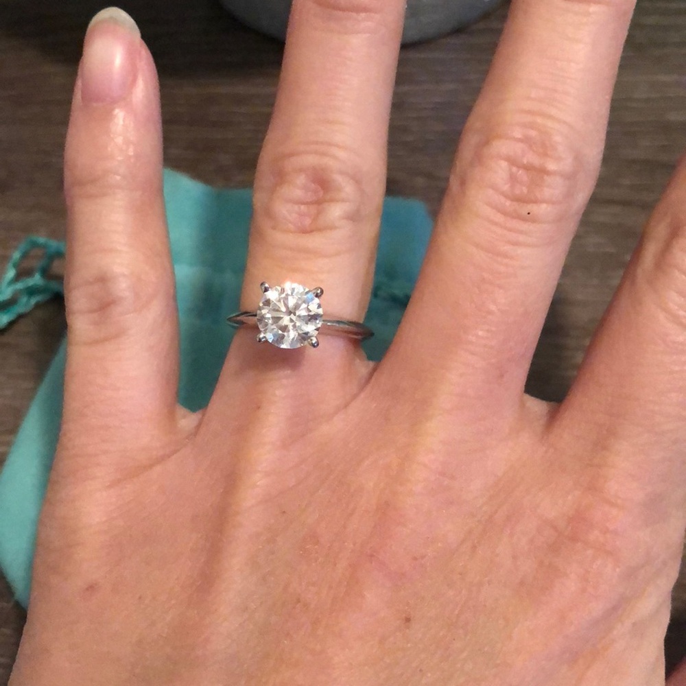 1.5 ct solitaire simulated diamond ring